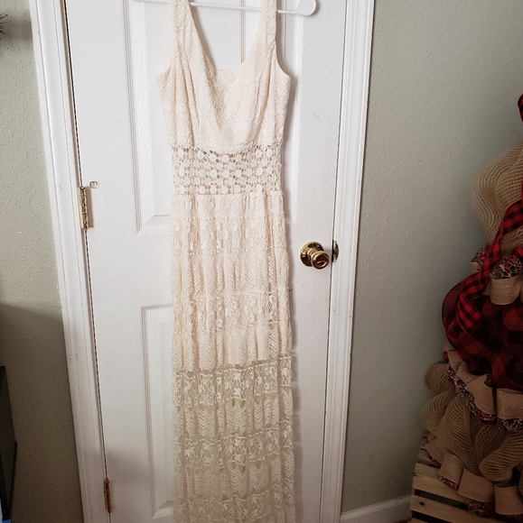 Maurices Dresses & Skirts - Maurice's Cream Colored Lace Maxi Dress - Small